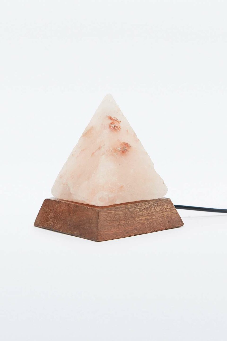 Pyramid Salt Rock Desk Lamp