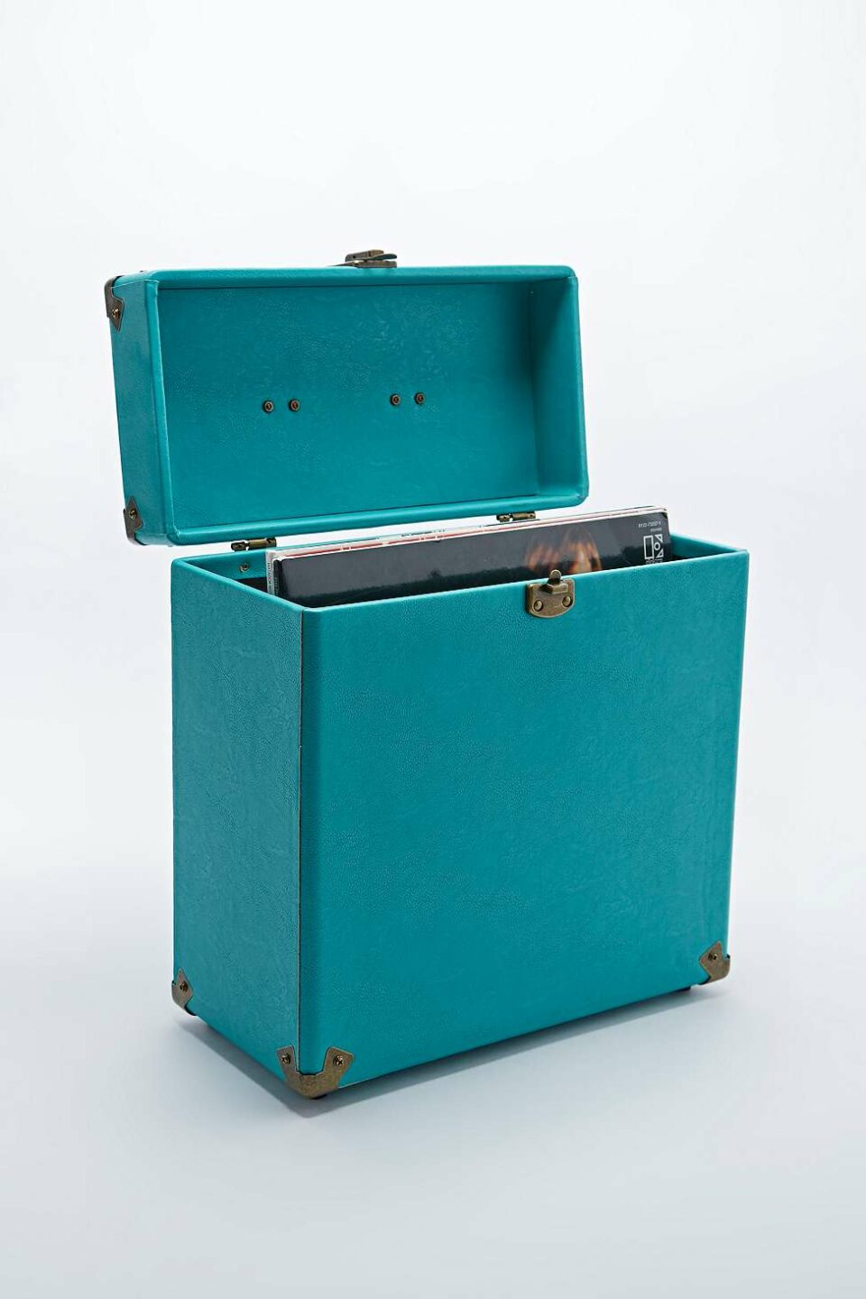 Crosley 12” Record Carrier Case in Dark Turquoise - Image 2