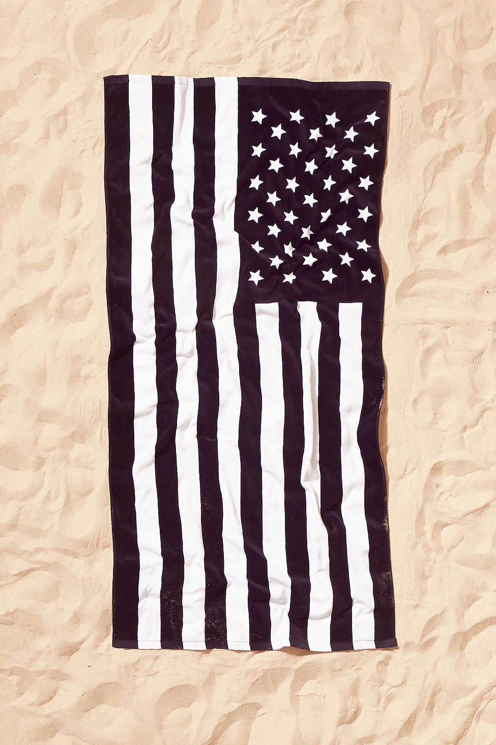 American Flag BW Towel