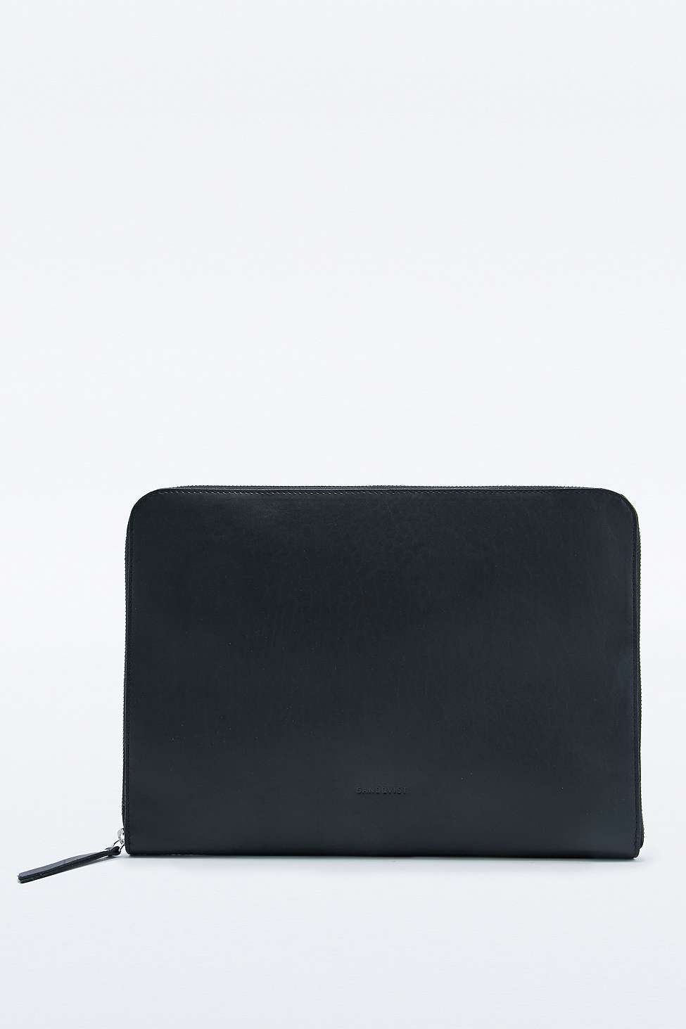 Sandqvist Gerd 13″ Black Leather Laptop Sleeve